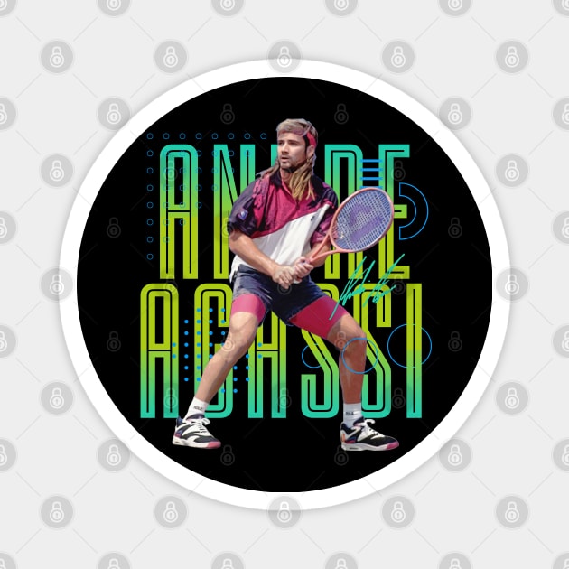 Andre Agassi 90's Magnet by Juantamad